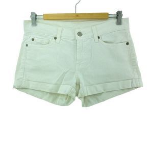 7 For All Man Kind White Denim Shorts